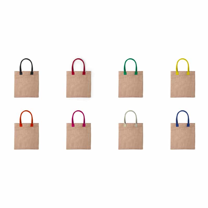 Bolsa de yute con asas de algodón colores