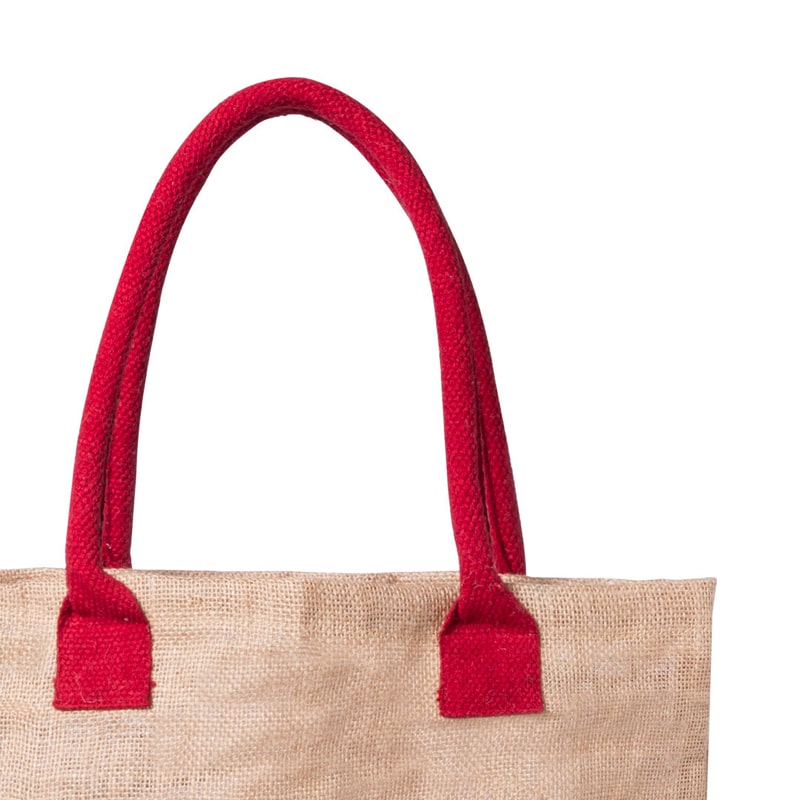 Bolsa de yute con asas de algodón zoom