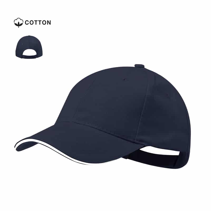 Gorra de 6 paneles en algodón peinado
