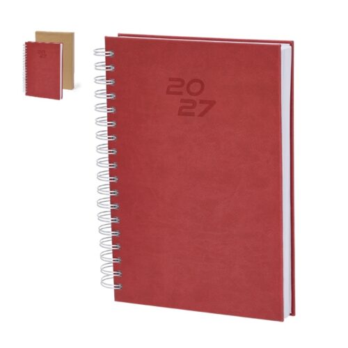 Agenda de Anillas B5 en PU Suave con Caja Kraft 2027
