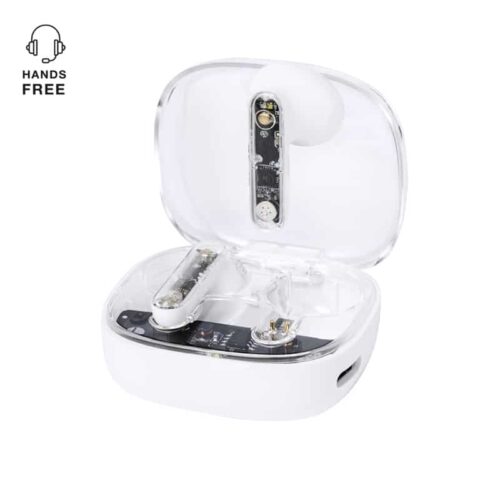 Auriculares intraurales en distintivo diseño transparente