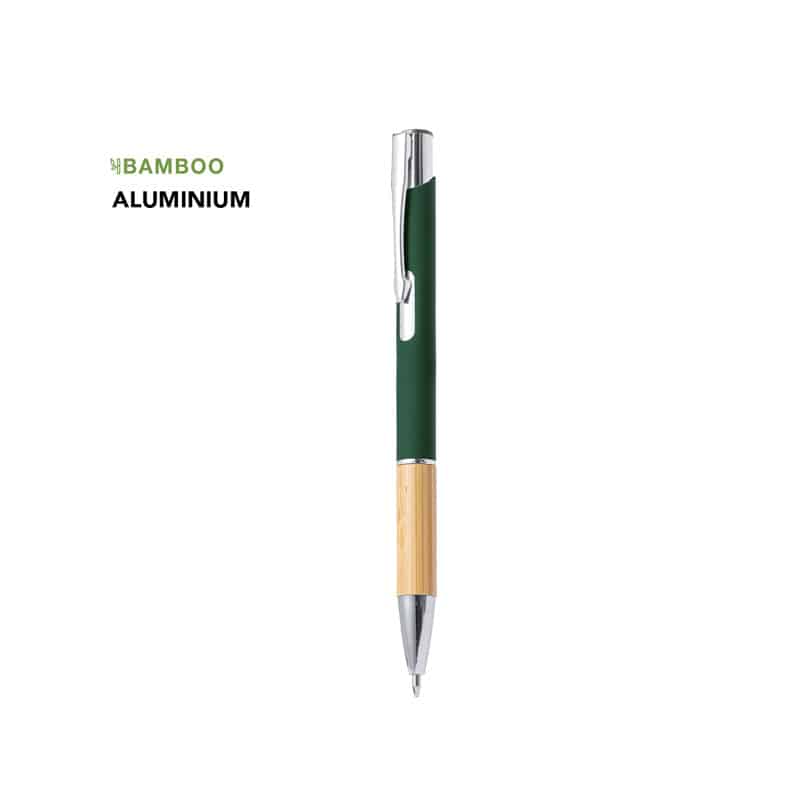 Bolígrafo Bambú Con Pulsador