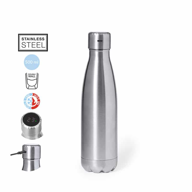 Bidón térmico de acero inox y doble pared de 500 ml