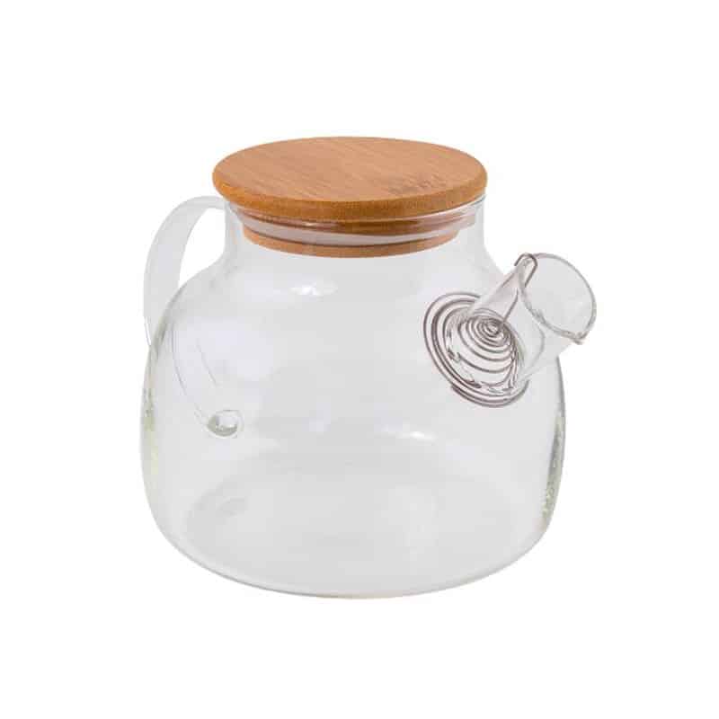 Tetera Cristal y Bambú