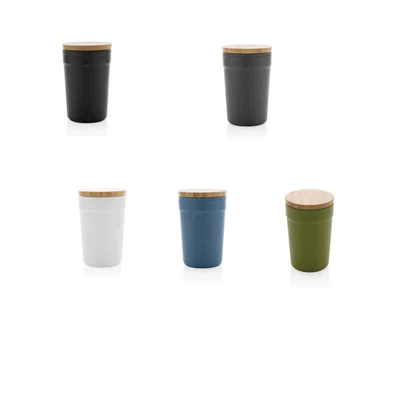 Taza Reciclada Tapa Bambú