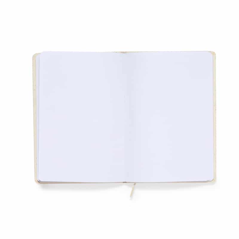 Bloc de notas cartón reciclado abierto