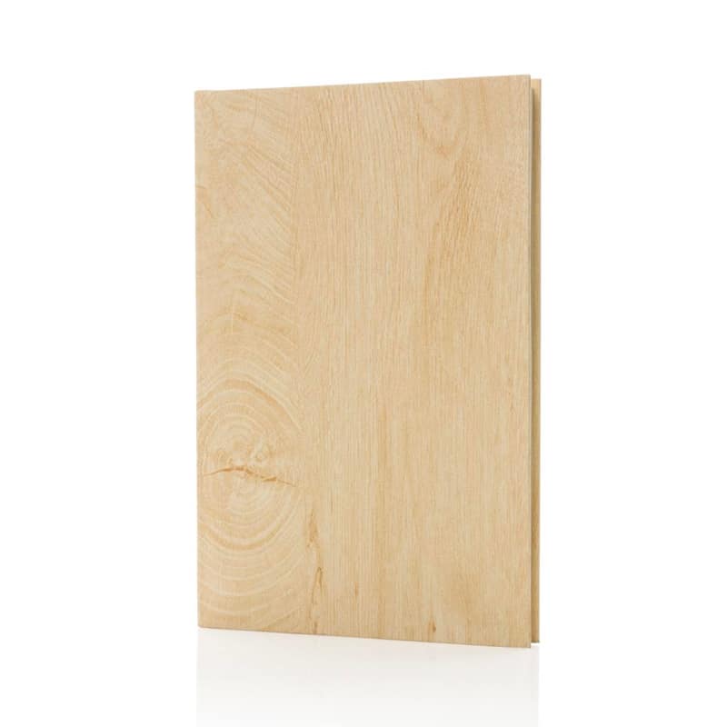 Libreta A5 con estampado de madera