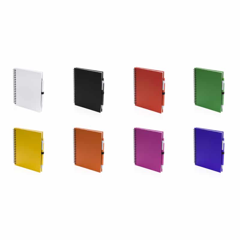 Set de libreta y bolígrafo colores