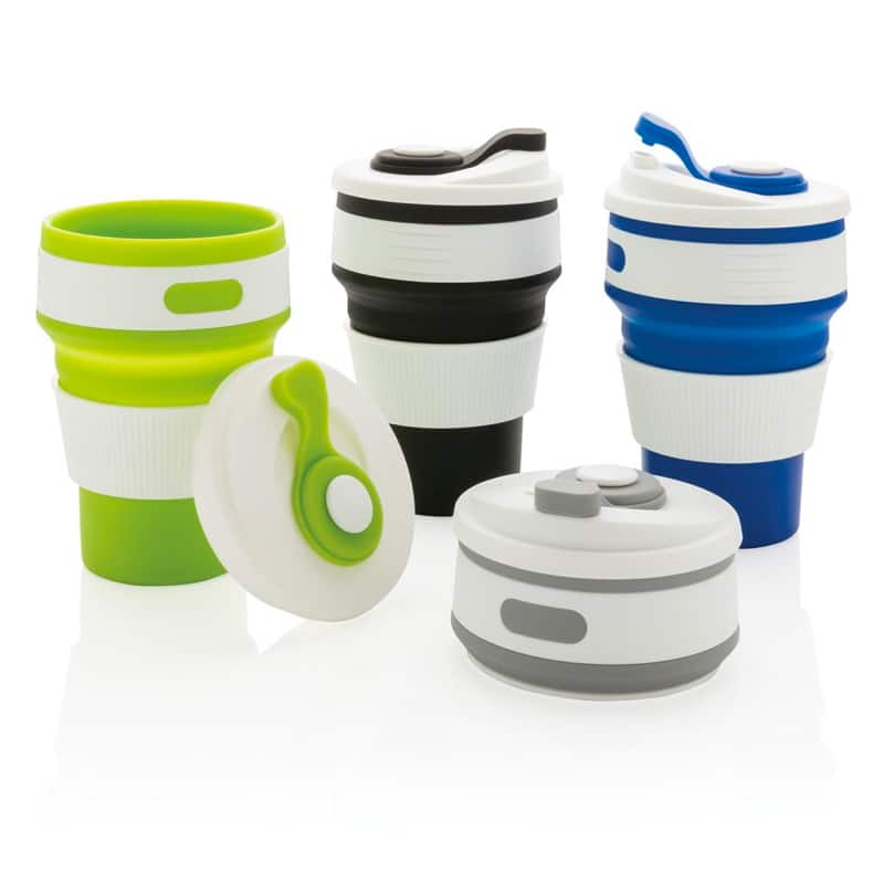 Taza Plegable Silicona 350ml colores