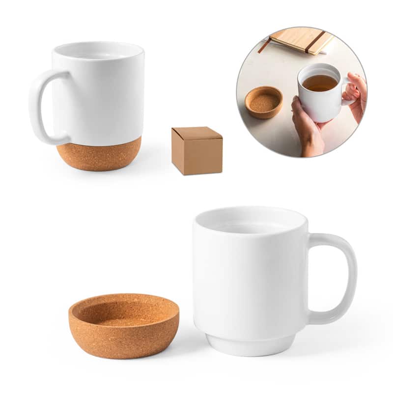 Taza cerámica corcho 1