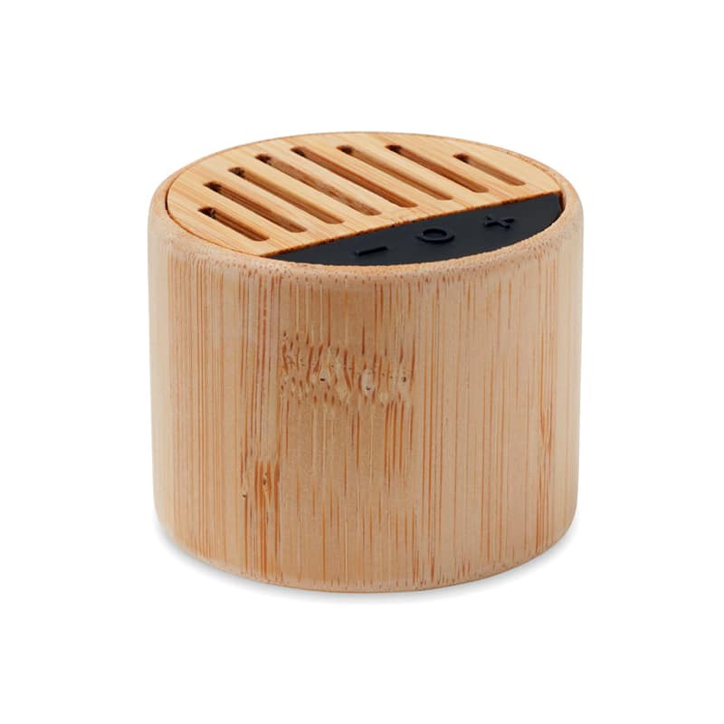 Altavoz carcasa de bambú LED