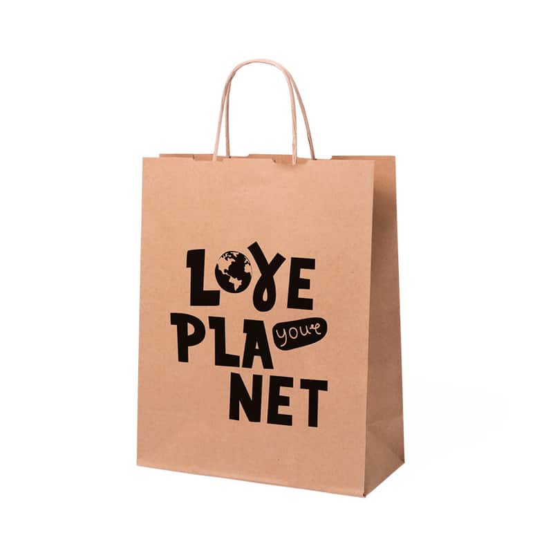 Bolsa en papel de acabado natural