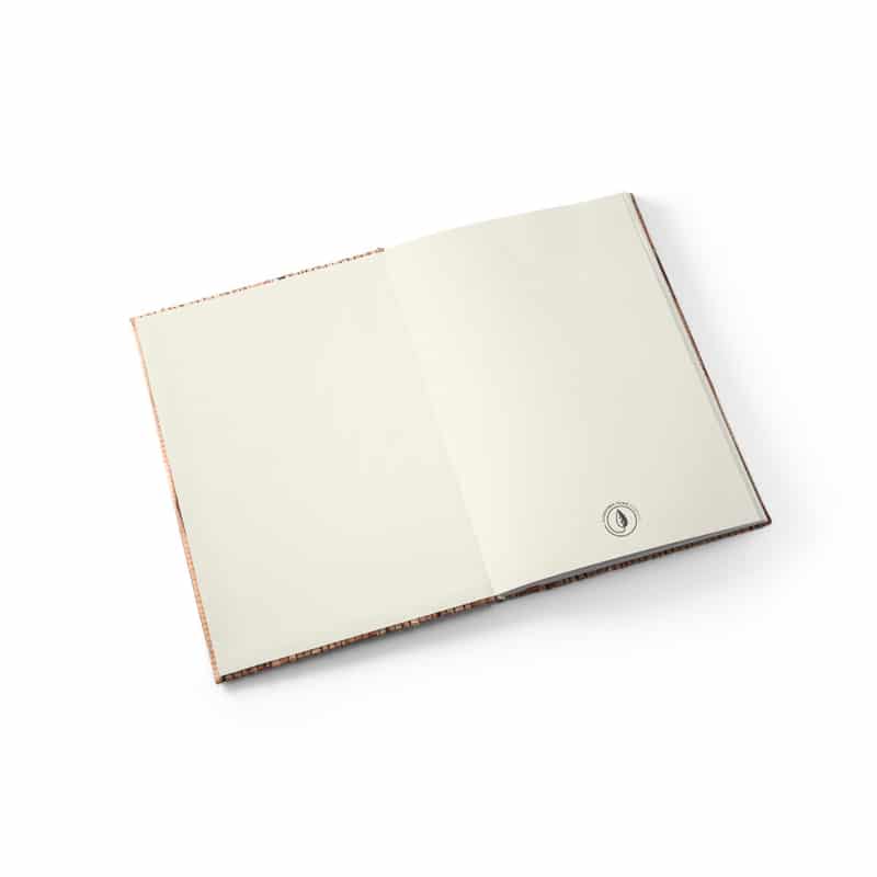 Libreta A5 Paja Natural abierta