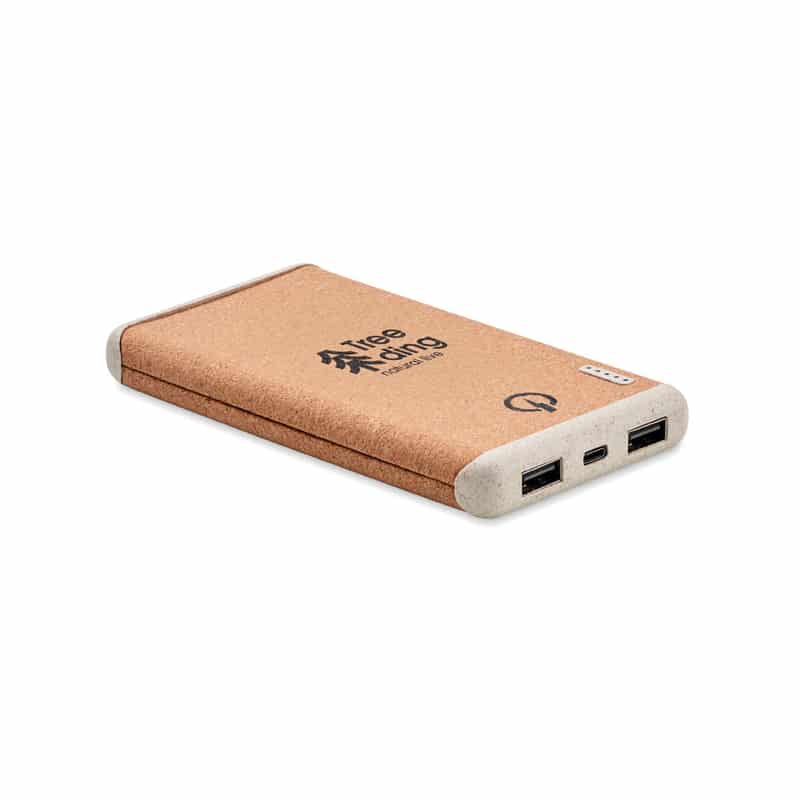 Power bank de 10.000 corcho logo
