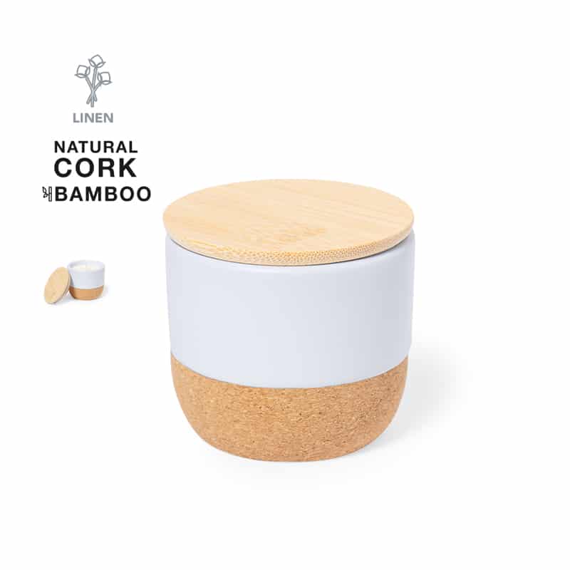 Vela aromática con perfume lino