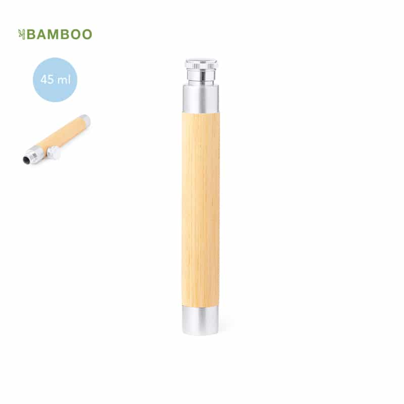 petaca de 45 ml fabricada en bambú