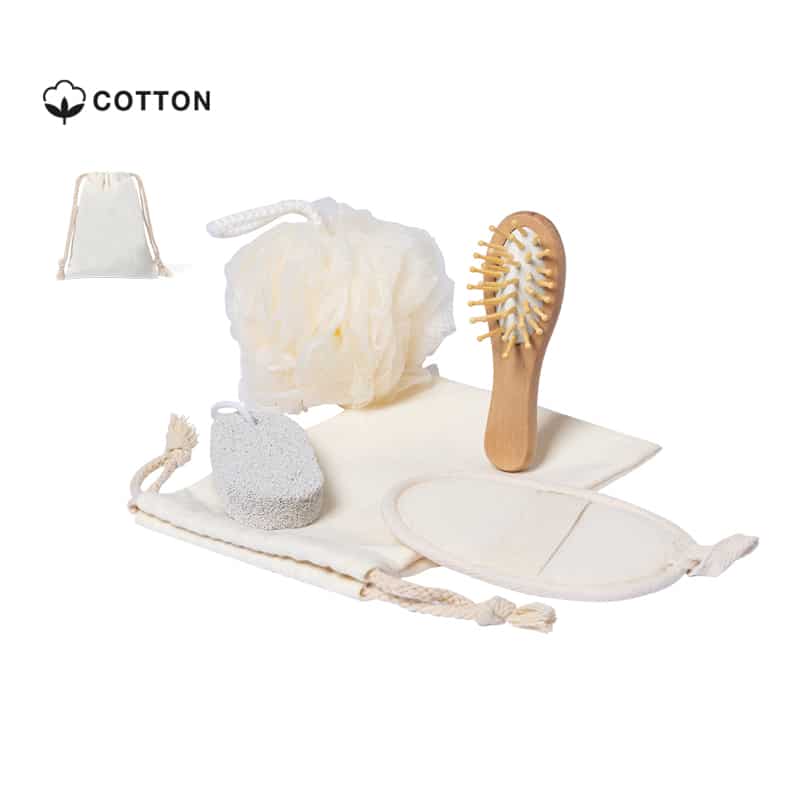 set de baño con 4 accesorios