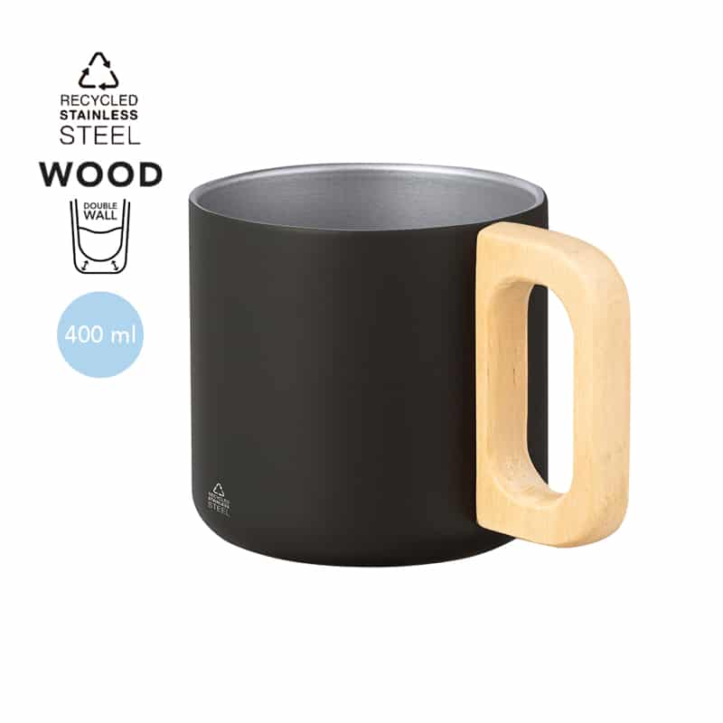 taza de doble pared y 400 ml