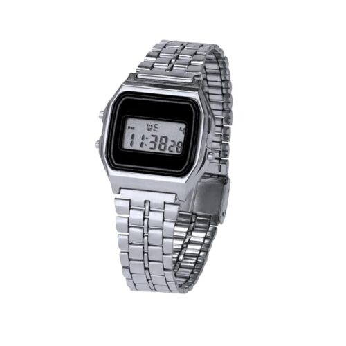 Reloj con sofisticado acabado metálico