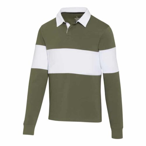 Sudadera tipo polo de rugby unisex