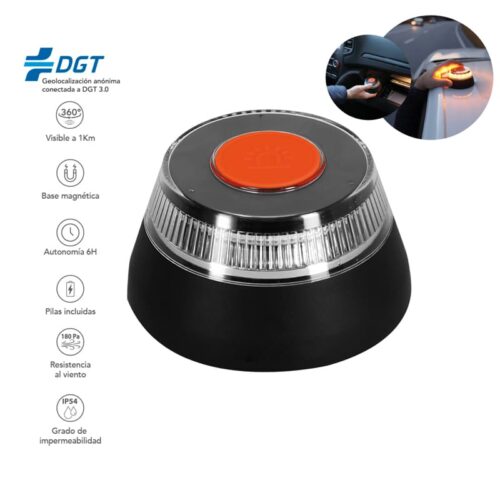 Luz de emergencia DGT V16 Geolocalizada