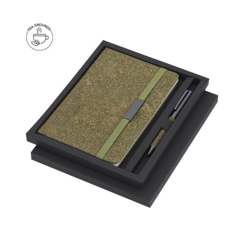 Set de bloc de notas y bolígrafo Fibra de té