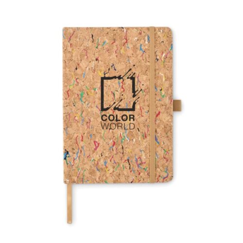Libreta A5 con tapas de corcho duro coloreado