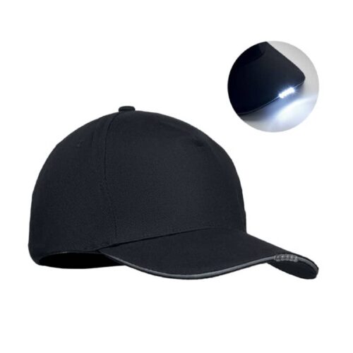 Gorra de béisbol de 5 paneles con luz LED