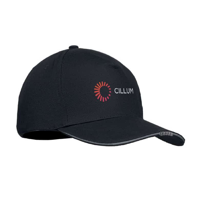 Gorra de béisbol de 5 paneles con luz LED_1
