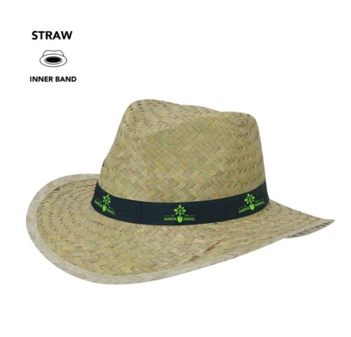 Sombrero paja verde natural