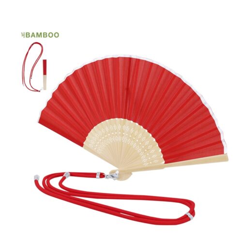 Abanico varillas de flexible bambú