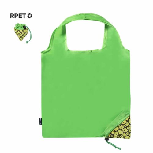 Bolsa plegable en RPET 190T con diseños de frutas