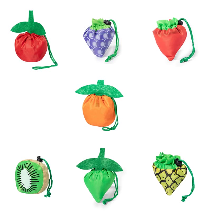 Bolsa plegable en RPET 190T con diseños de frutas_frutas