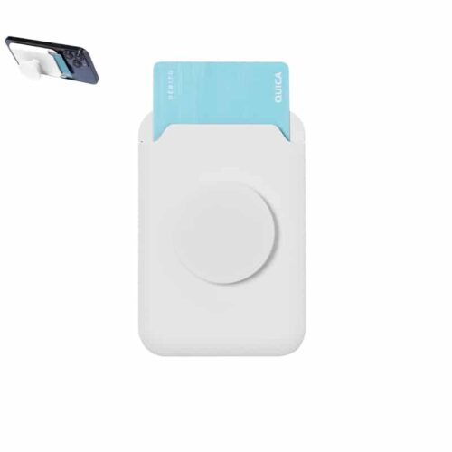 Tarjetero con soporte plegable para smartphone