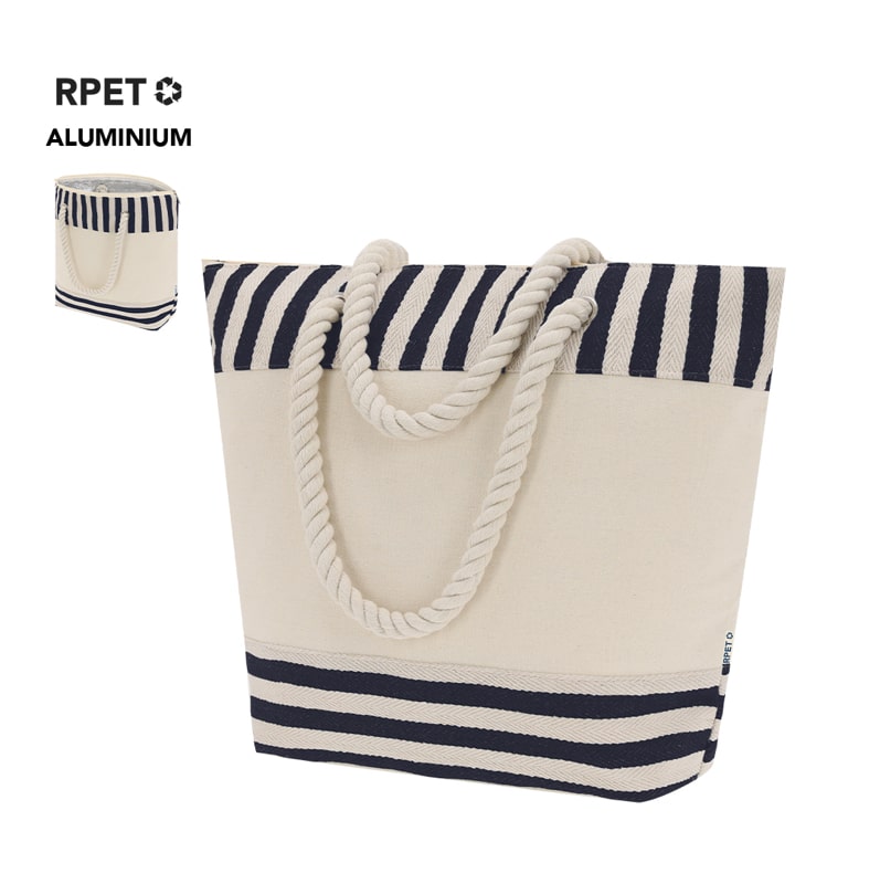 Bolsa Nevera Rayada en RPET con Interior de Aluminio
