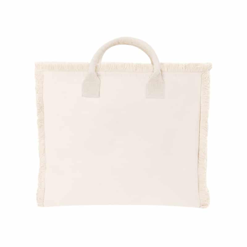Bolsa con Flecos en Algodón 360 g:m² con Asas Cortas_1