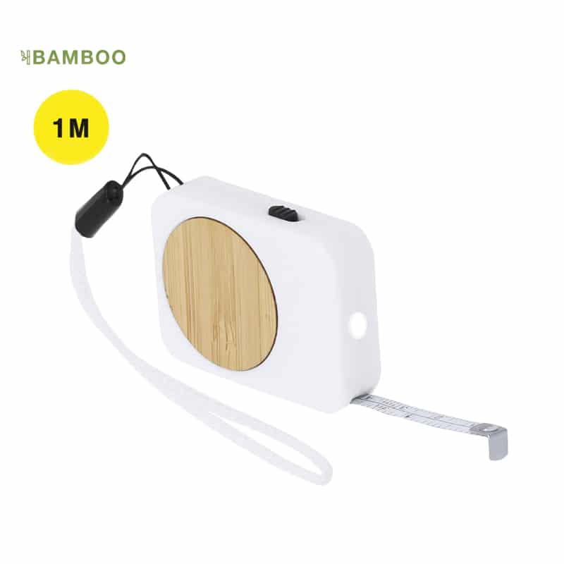 Flexómetro de 1 m de Bambú con Luz LED