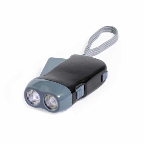 Linterna eco-amigable con 2 LEDs de carga manual