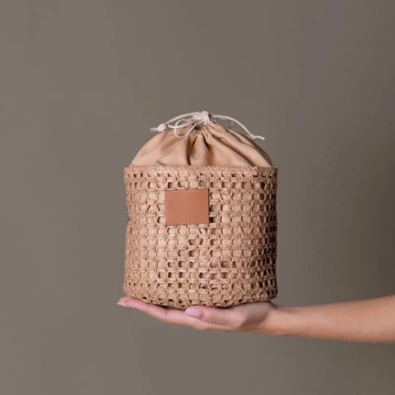 Neceser saco fabricado en papel de rafia_2