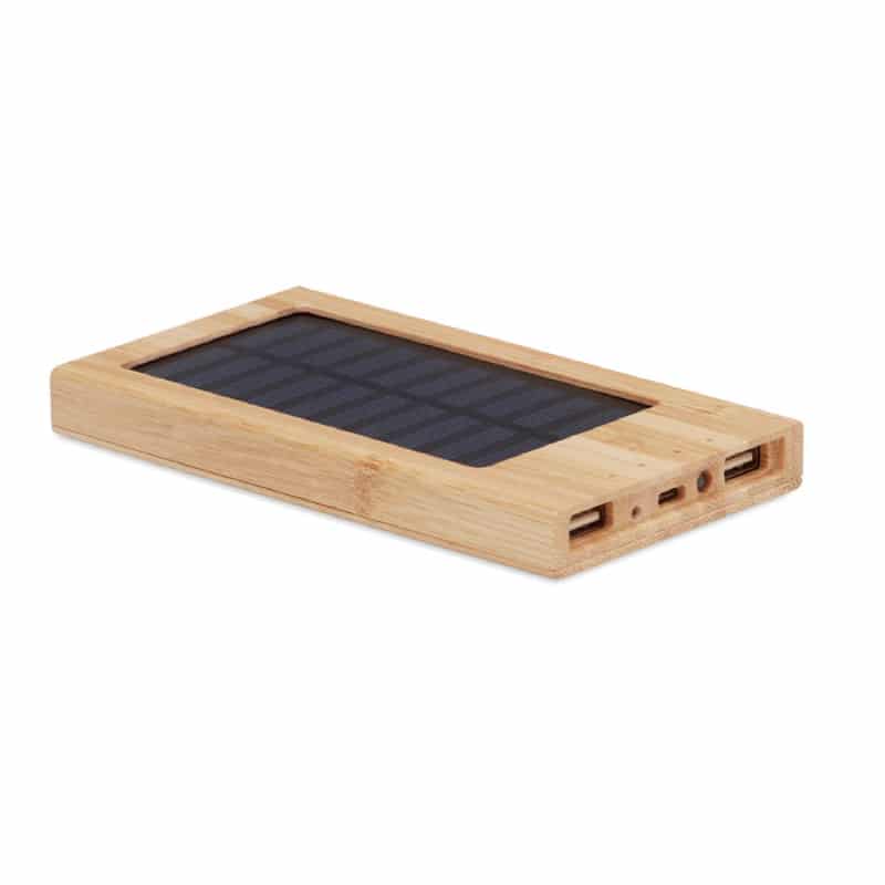 Power bank con carcasa de bambú