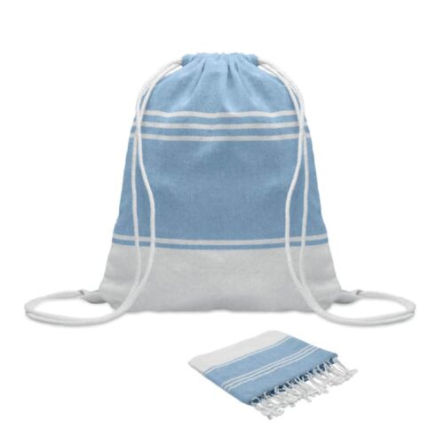 Set de Toalla Hammam Reciclada con Bolsa de Cuerda