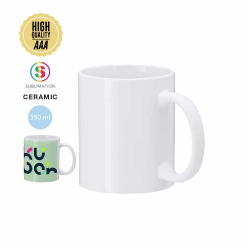 Taza Sublimable de Cerámica Blanca 350 ml