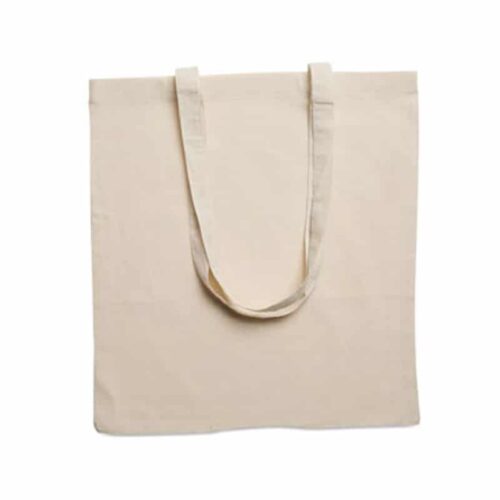Bolsa de la Compra de Algodón Natural con Asas Largas
