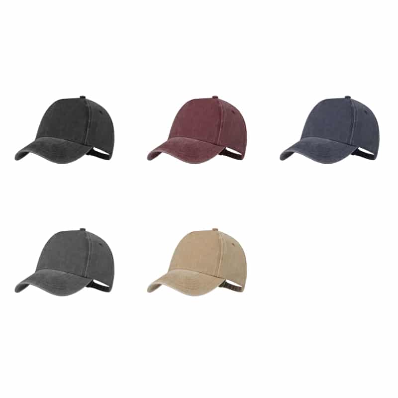Gorra de Algodón con Acabado Lavado_colores