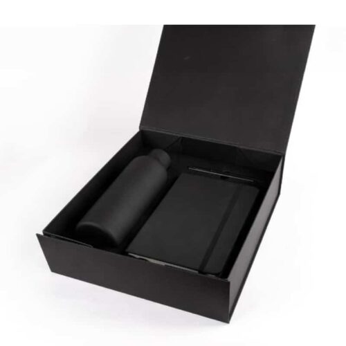 Kit Corporativo con Libreta PU, Botella 500 ml y Bolígrafo de Acero Inoxidable