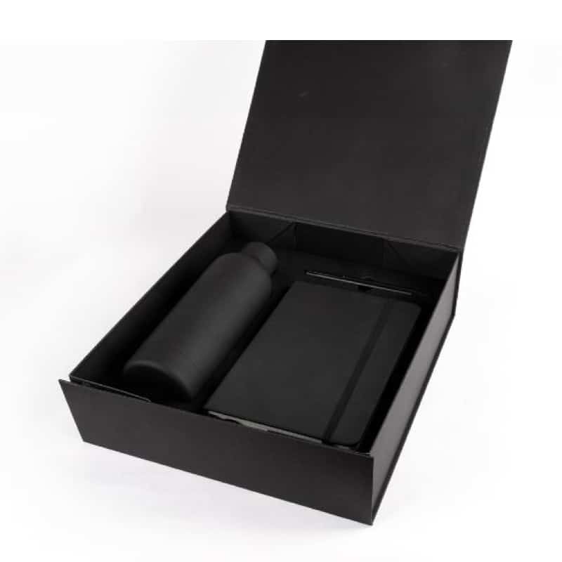Kit Corporativo con Libreta PU, Botella 500 ml y Bolígrafo de Acero Inoxidable