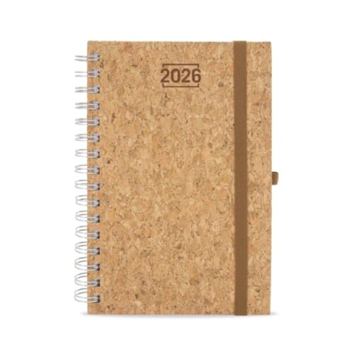 Agenda EcoCork A5 en Corcho con Espiral Metálica y 352 Hojas