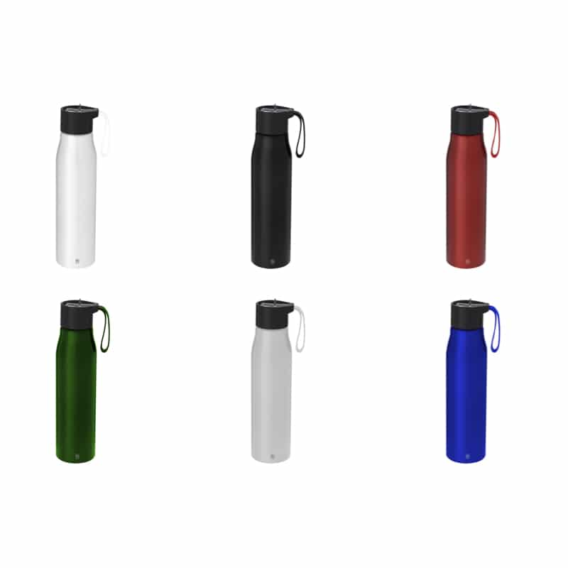 Bidón 700 ml en Aluminio Reciclado con Pajita y Correa de Silicona_3
