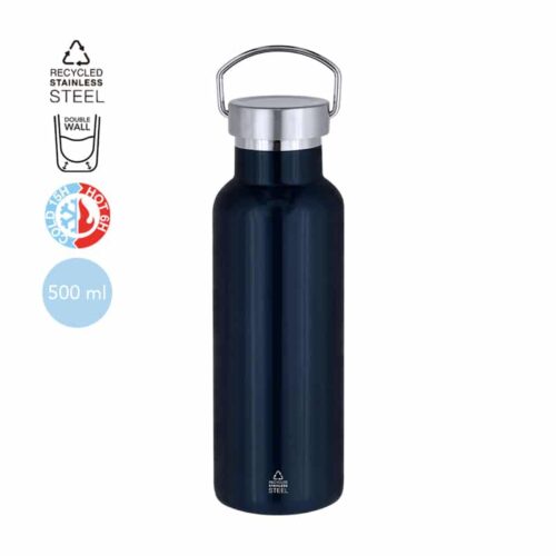 Bidón Térmico 500 ml en Acero Inoxidable Reciclado de Doble Pared