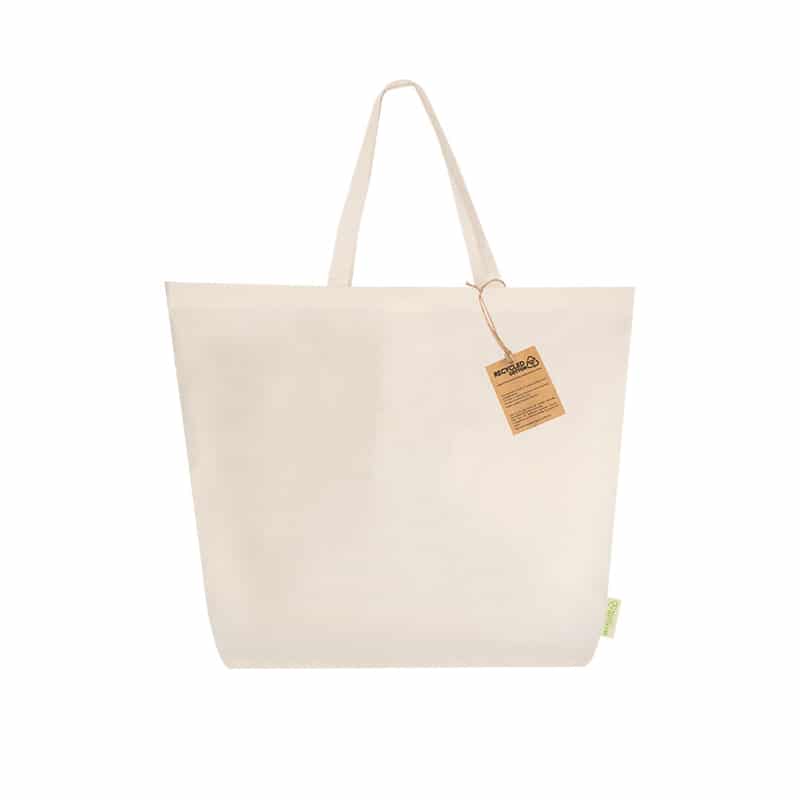 Bolsa Algodón Reciclado 220 g:m² con Fuelle y Asas Reforzadas_1